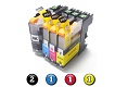 5 Pack Combo Compatible Brother LC233 (2BK/1C/1M/1Y) ink cartridges